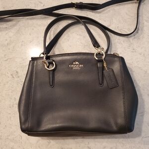 Coach Black Leather Convertible Purse